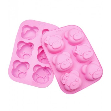 6 shapes piglet silicone cake mold