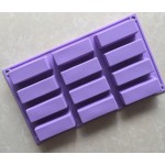 12pcs rectangle silicone cake mould