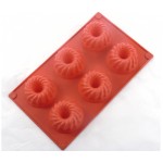 6pcs flower baking silicone mold