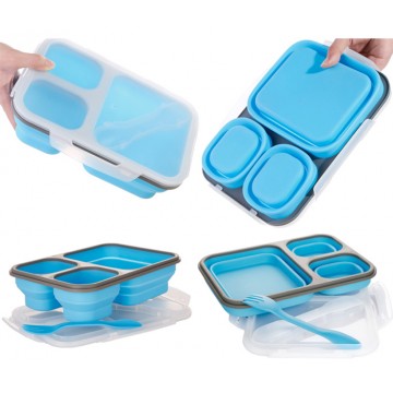 new fashion design silicone folding lunch box