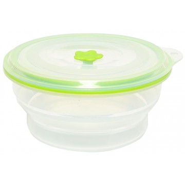 800ml transparent folding silicone food container