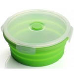 800ml round shaped silicone folding container