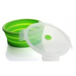 800ml round shaped silicone folding container