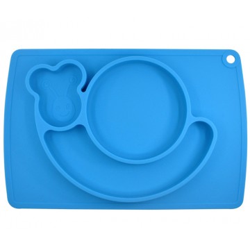 snail shaped silicone baby placemat